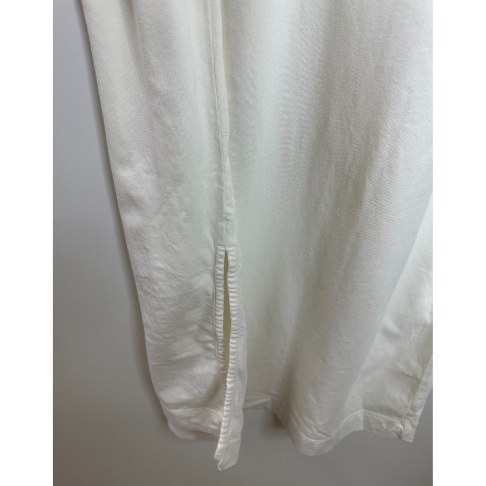 Everlane Organic Cotton Sleeveless Shirt Dress Cream Medium Side Slit Minimalist - Picture 5 of 12